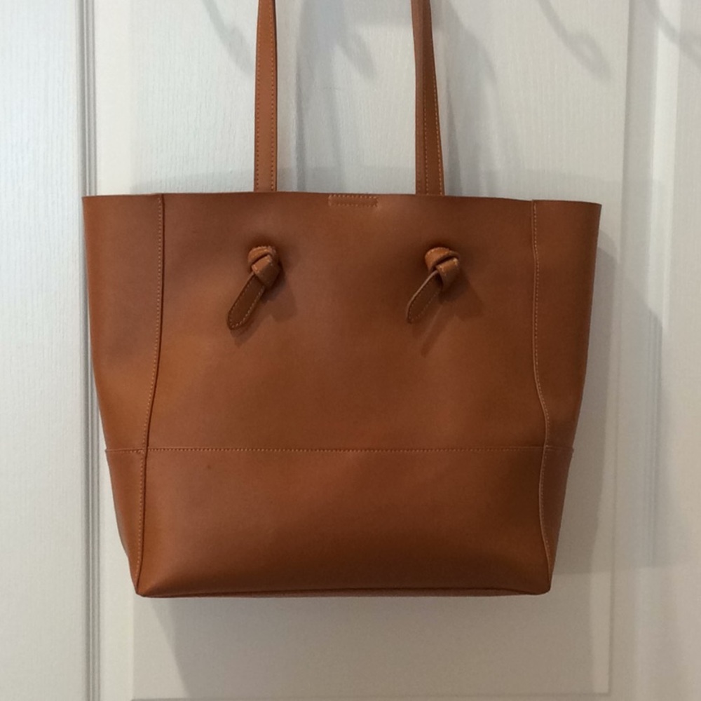 Genuine leather tote bag, gently used